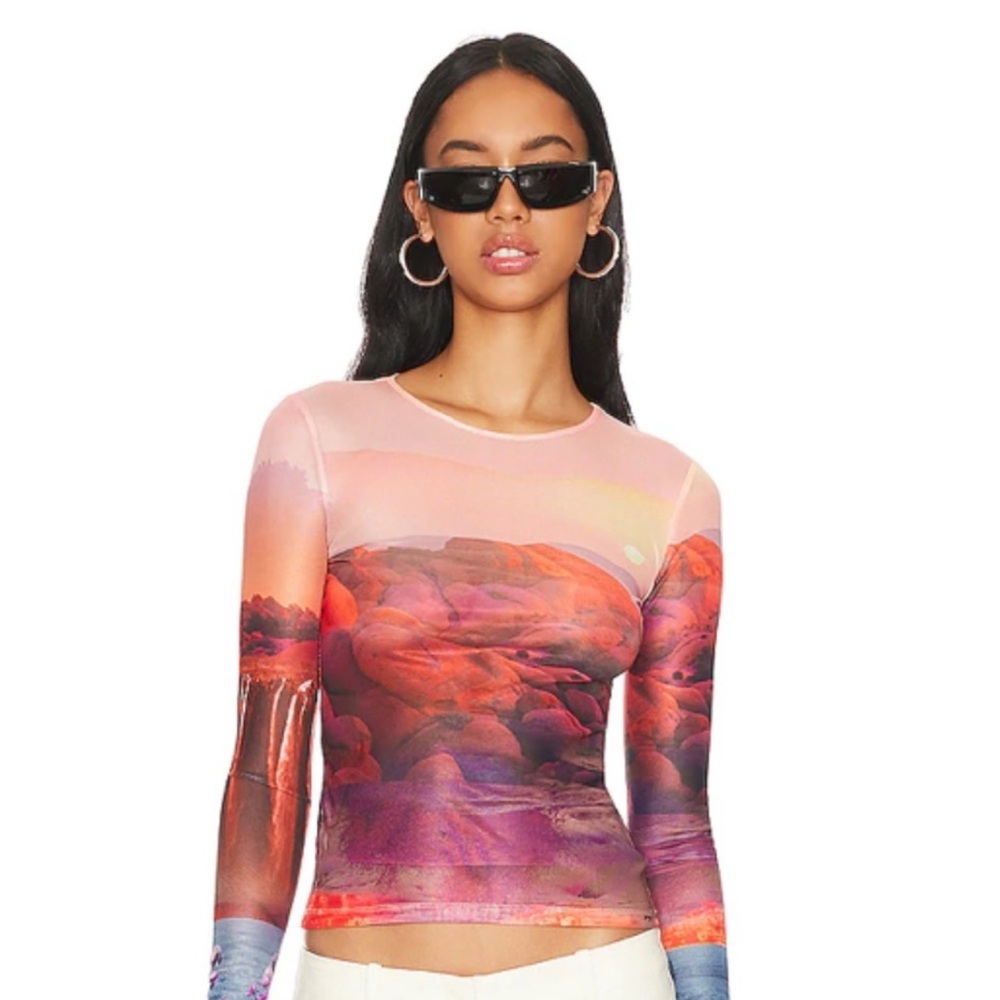 Miaou long sleeve tee in oasis